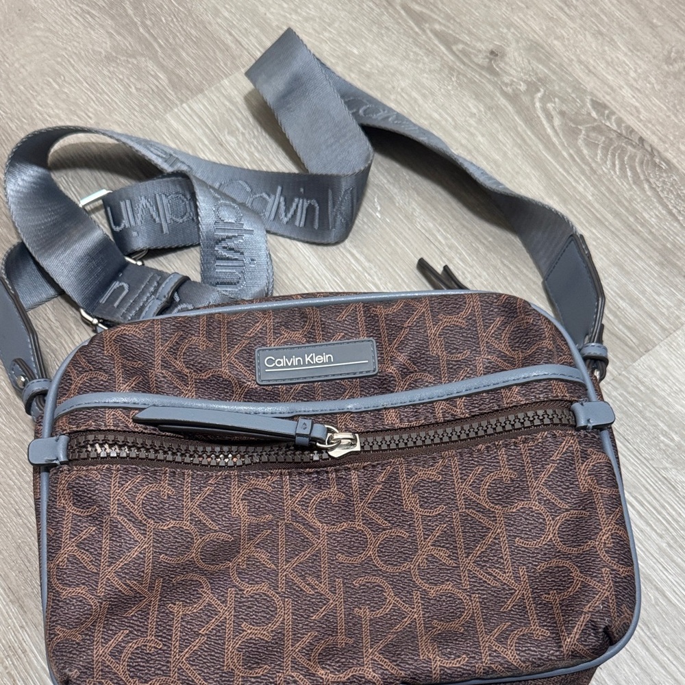 Calvin Klein Monogram Brown Belt Bag